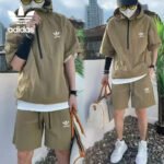 Adidas Hooded T-shirt and Shorts Set - Image 2