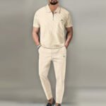 Lacoste Zipped Polo And Shorts Set
